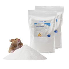JFWOD hamster bath sand two-bags ready for long-lasting small-pet bathing.