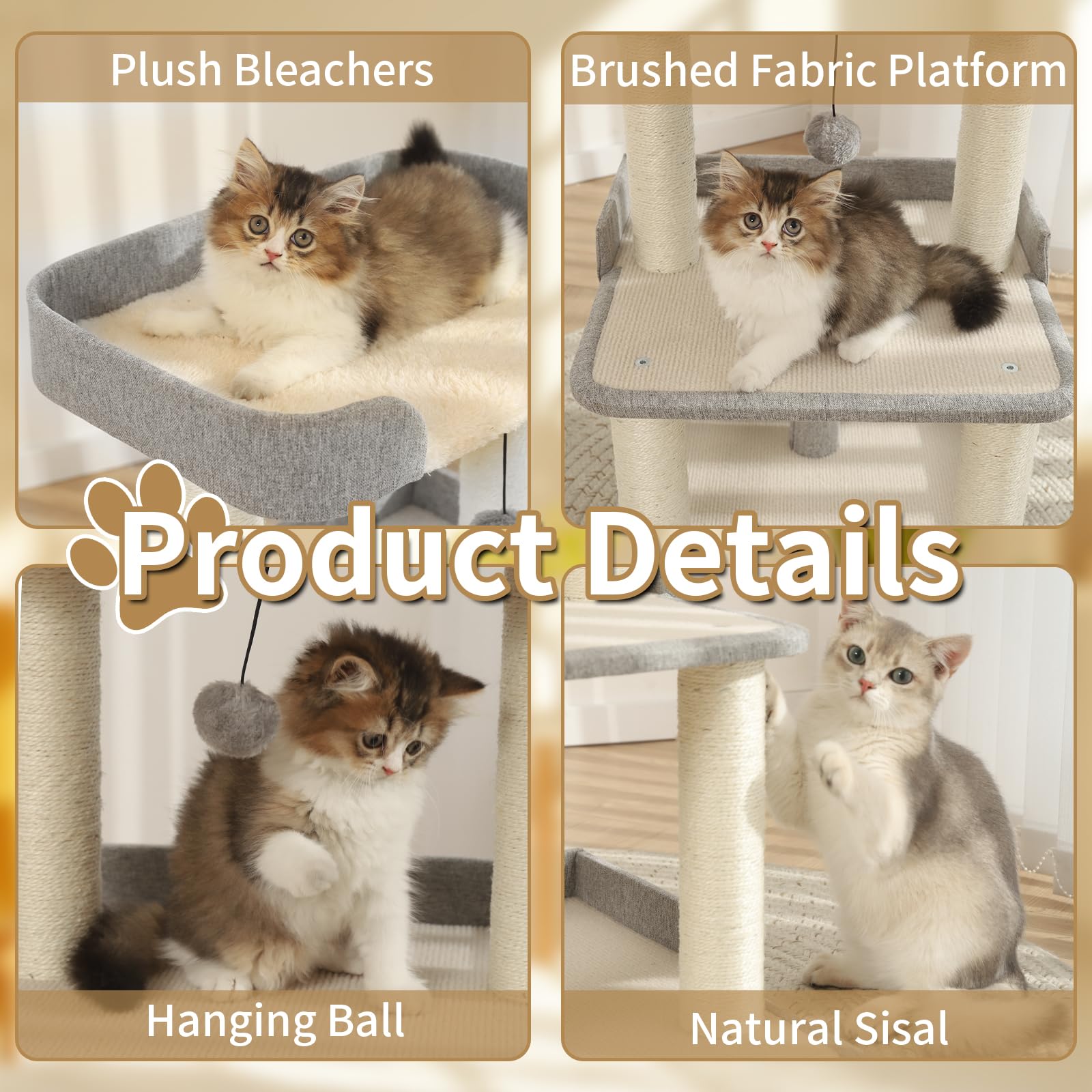 Jgchonwen cat teaser ball grey – stimulates curiosity and active play