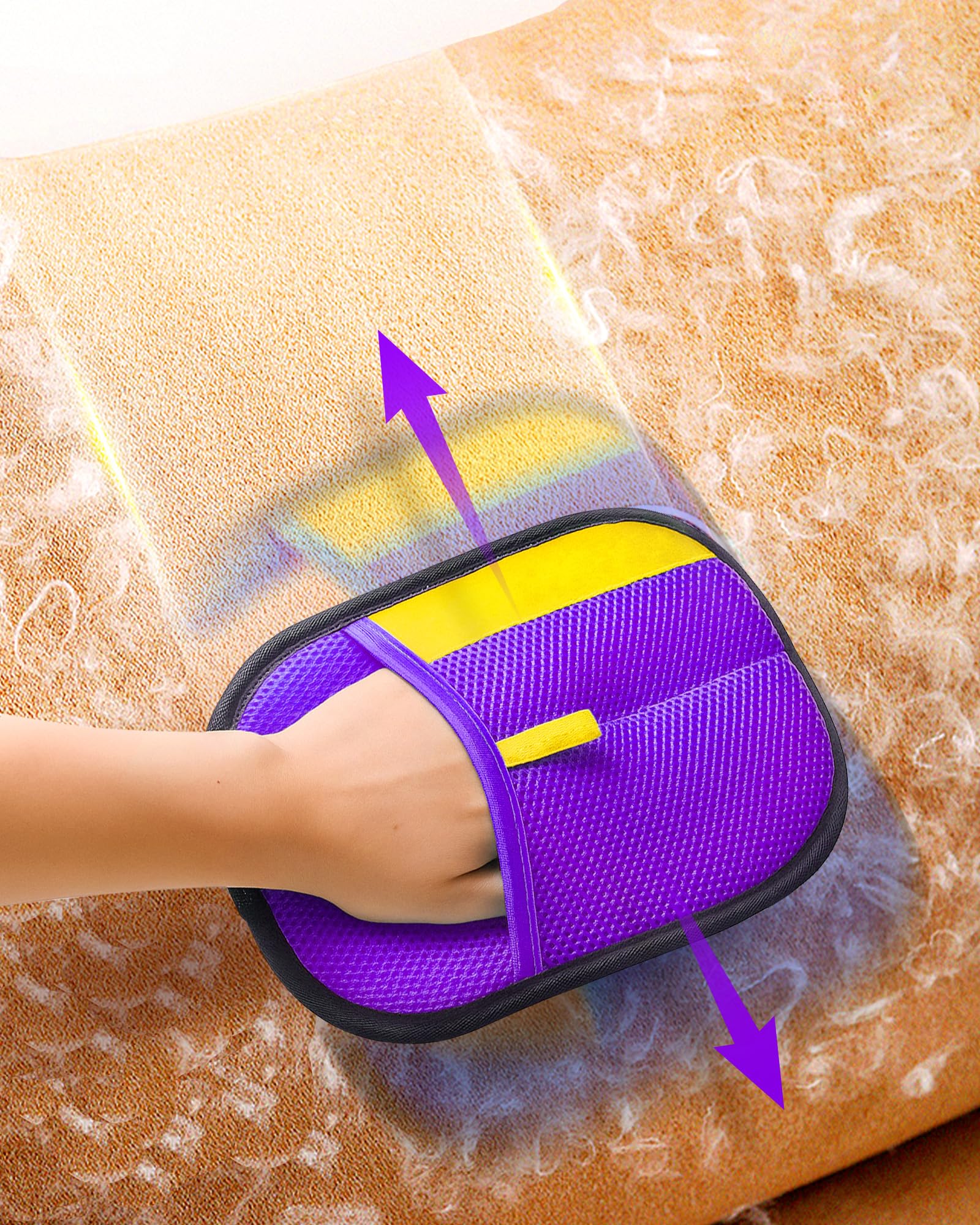 JGLXF anti-slip glove design ensures steady grooming during fabric hair removal