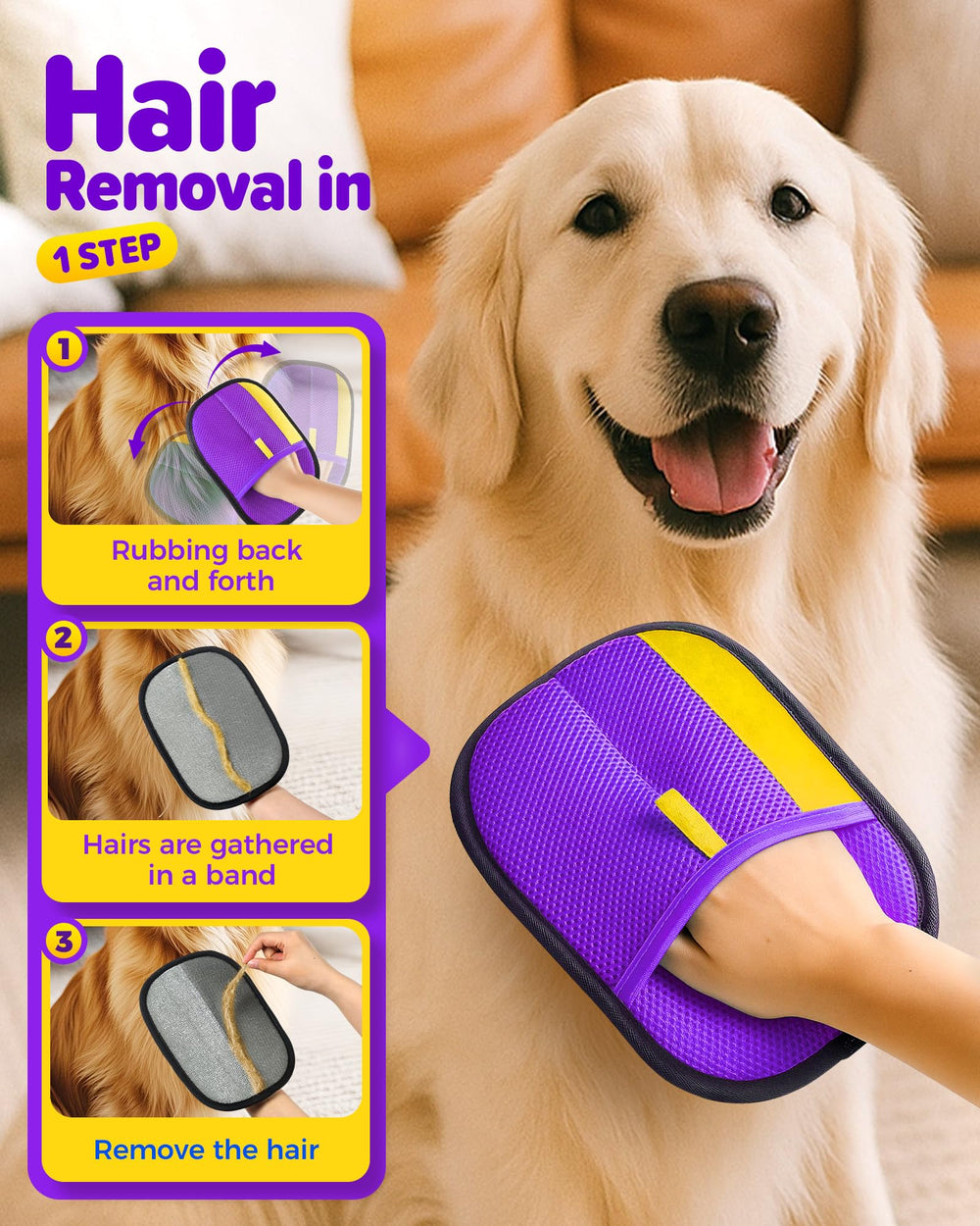 JGLXF electrostatic adhesion glove sweep for efficient fur removal with minimal effort