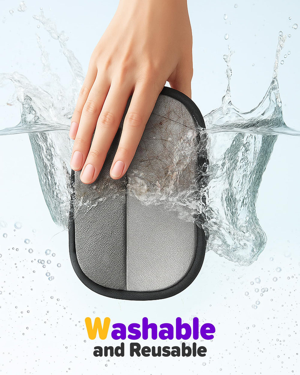 JGLXF pet-friendly dopamine-color gloves worn comfortably during grooming