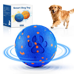 JGLXF smart interactive dog toy blue ball in action boosts engagement and exercise.