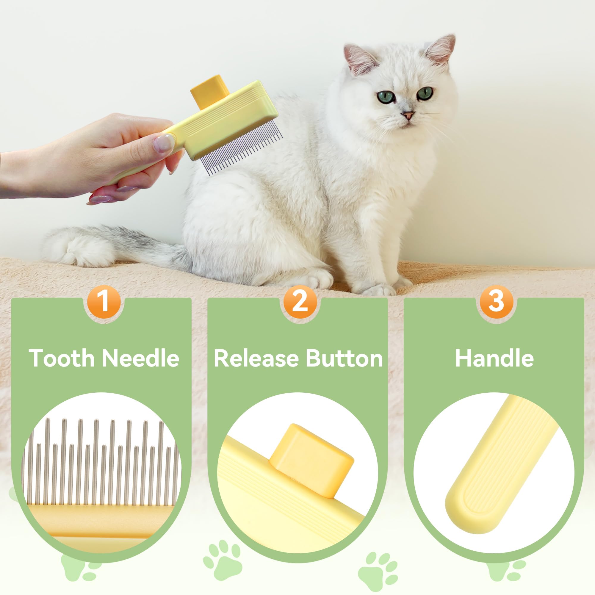 JGMGWJ flea comb with short teeth for close gaps and lice check