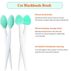 JGocot Cat Grooming Essentials soft silicone head safe for exfoliating delicate fur.