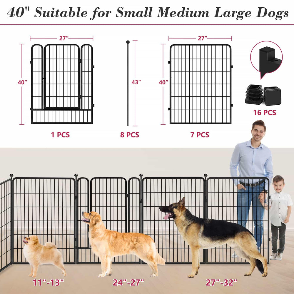Jhsomdr dog playpen folded storage enables easy transport