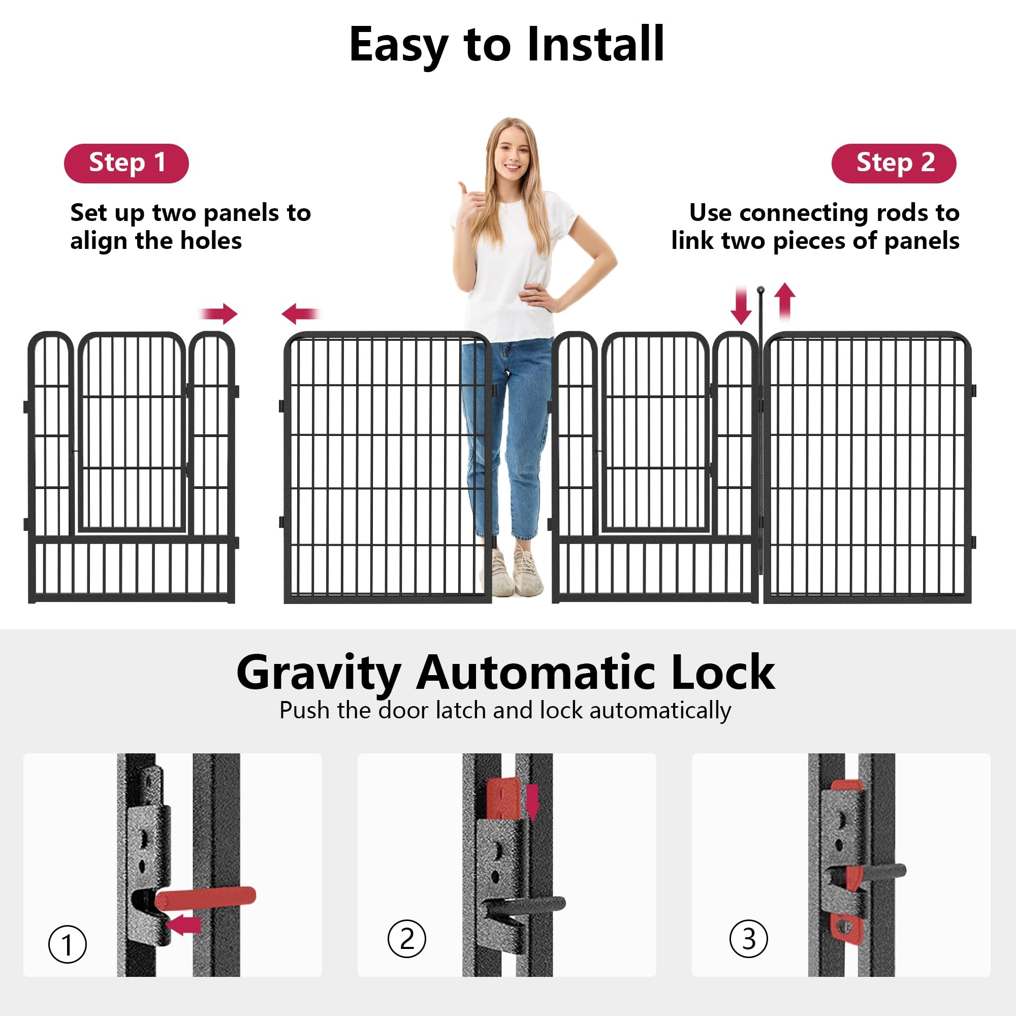 Jhsomdr dog playpen ground stakes secure yard installation