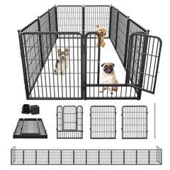 Jhsomdr dog playpen heavy-duty construction for secure outdoor containment