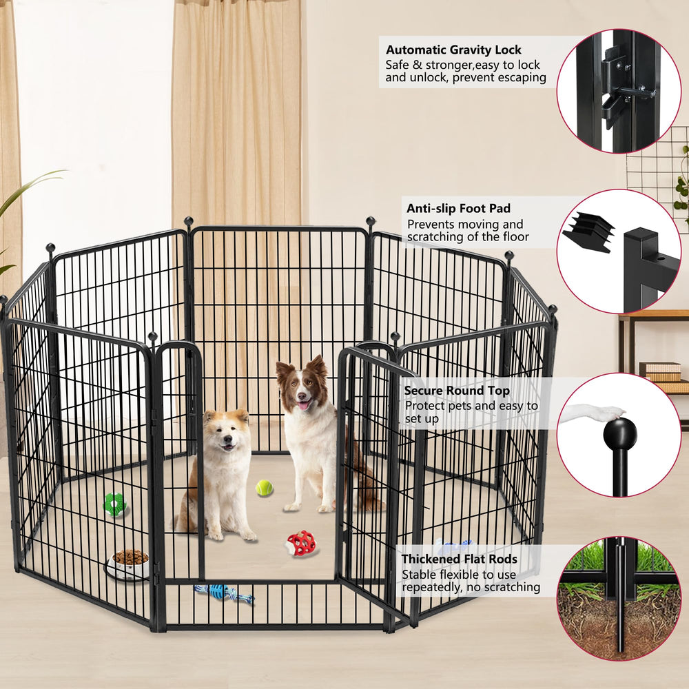Jhsomdr dog playpen robust stakes stabilize on outdoor ground