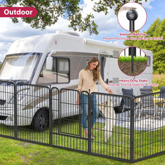 Jhsomdr dog playpen round-top rods protect paws and enhance comfort