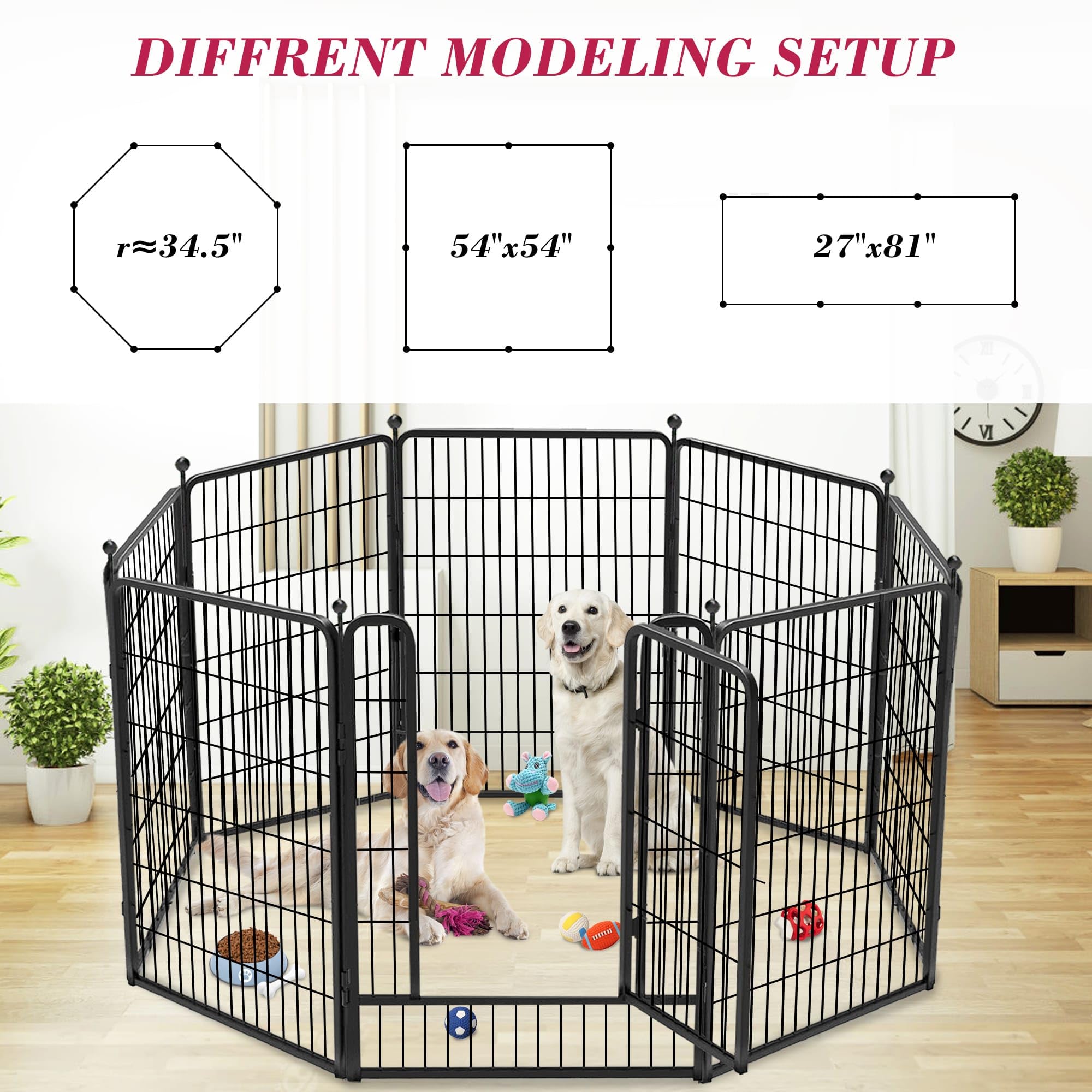 Jhsomdr dog playpen travel-ready design for camping and trips