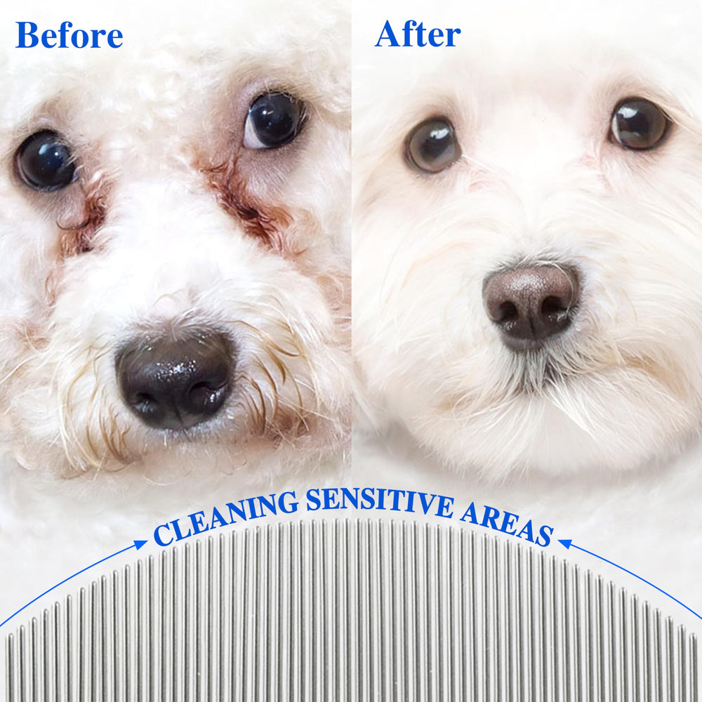 Jigfew eye comb close-up highlights 61 ultra-fine teeth for precise debris removal.
