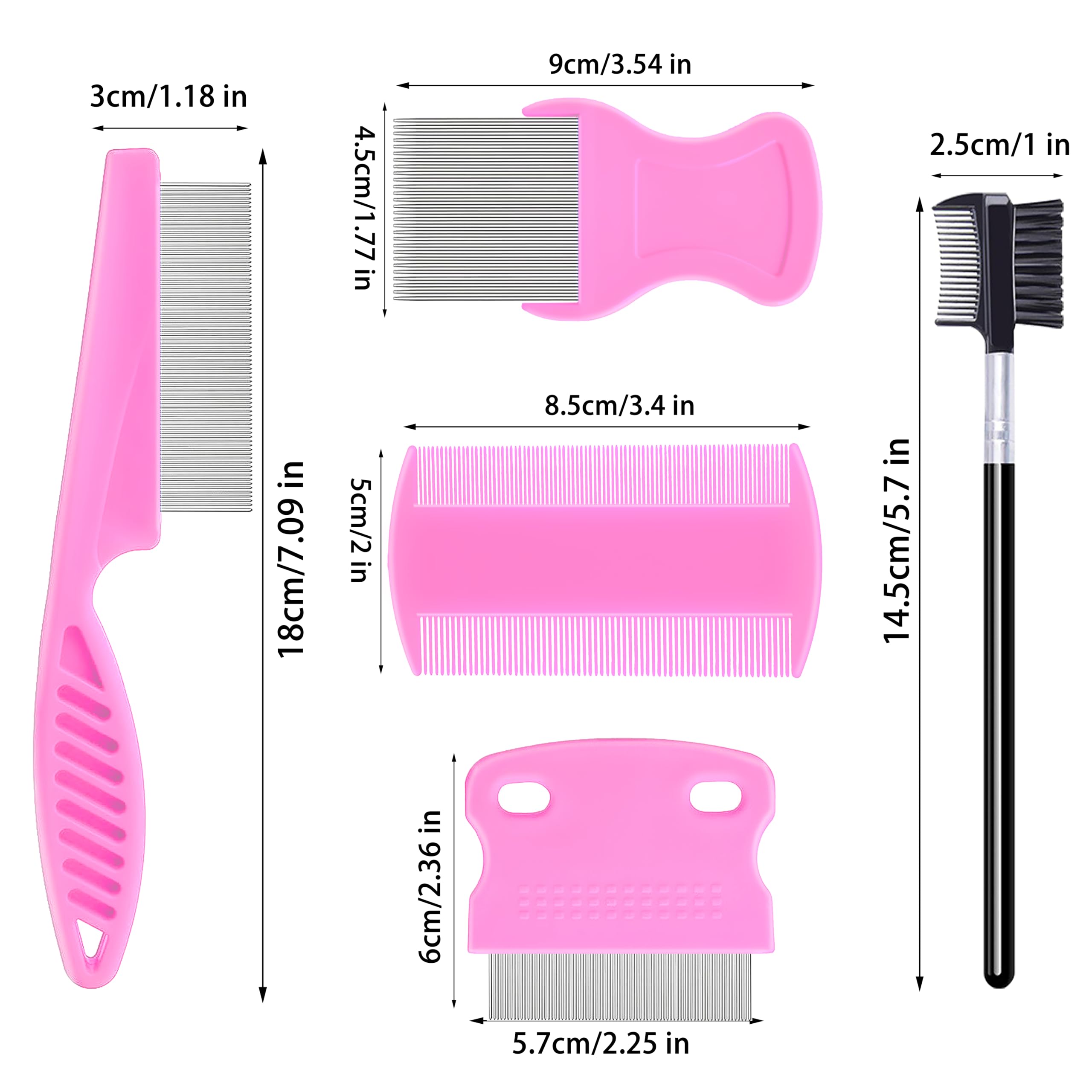 Jigfew double-sided flea comb pink for gentle flea removal and debris pickup.