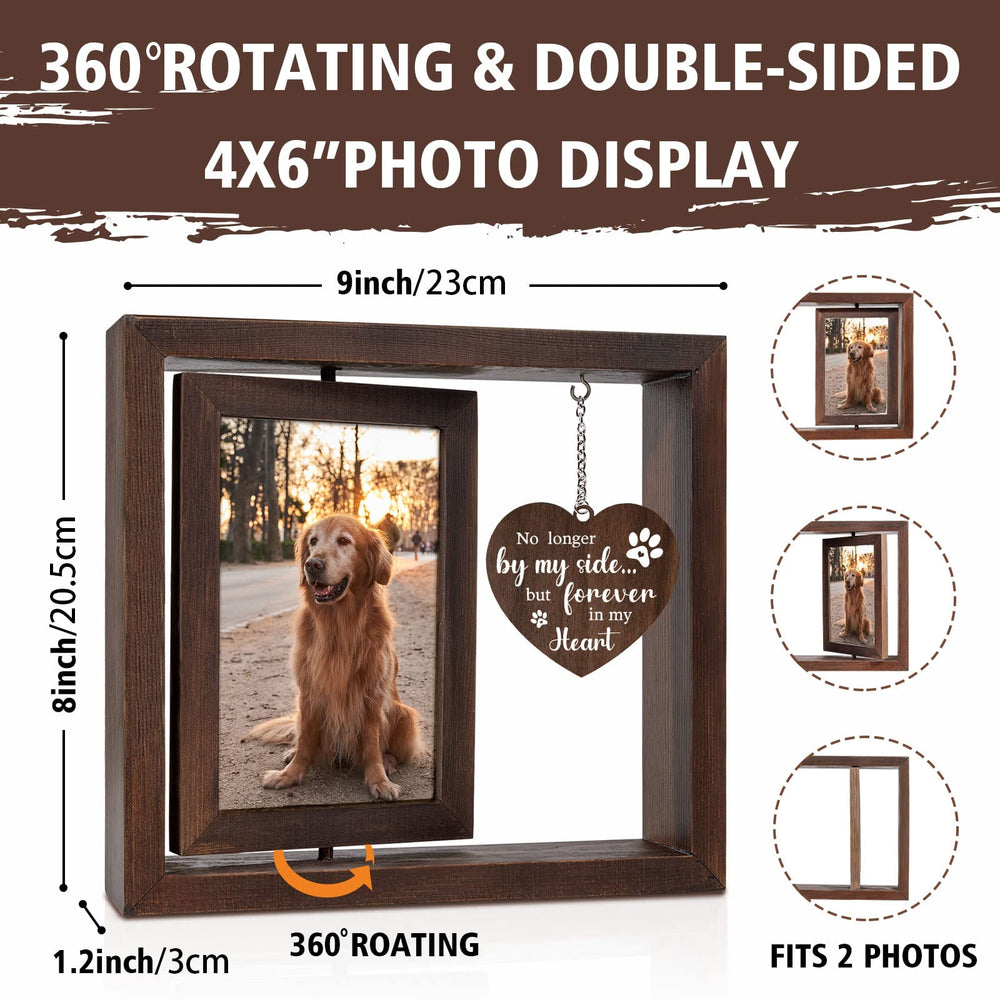 Jigfoxy dog memorial frame in durable eco-friendly MDF with rustic wood texture
