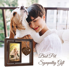 Jigfoxy dog memorial frame double-sided rotating design showcases memories
