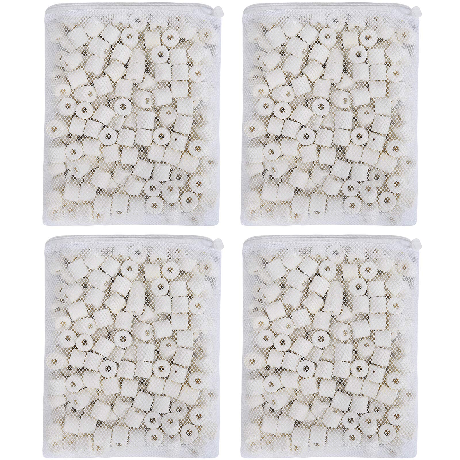 JIH Aquarium Bio Ceramic Rings in bags optimize biological filtration for ponds.