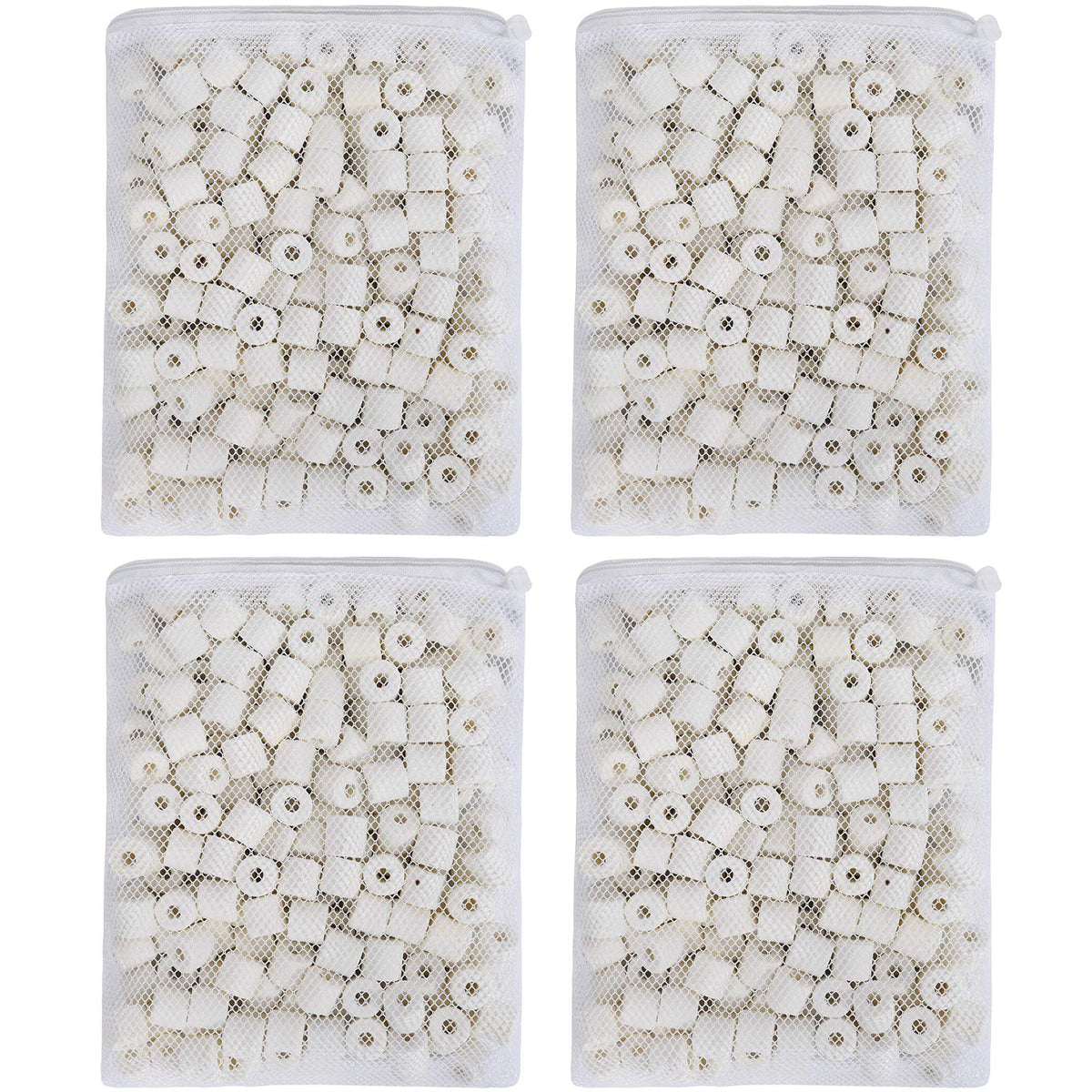 JIH Aquarium Bio Ceramic Rings in bags optimize biological filtration for ponds.