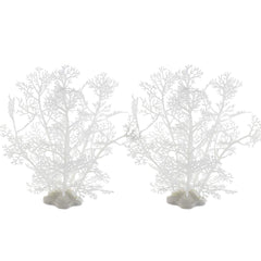 JIH aquarium plastic plant 8 inch pair in tank adds vibrant life