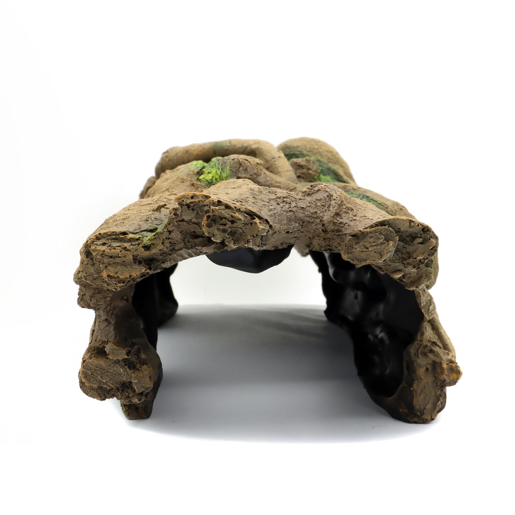 JIHAQUA bark hide top view supports top-down viewing angles in terrariums.