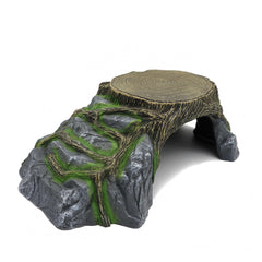 JIHAQUA extra large reptile hideout front view offers secure shelter.