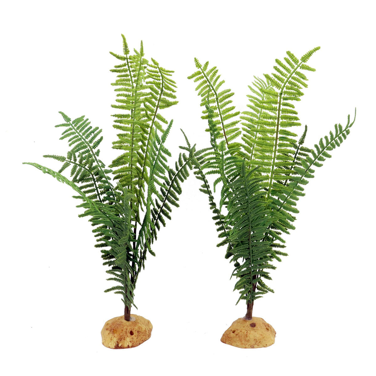 Jihaqua fake fern terrarium decor with lush branches for natural hiding spots.
