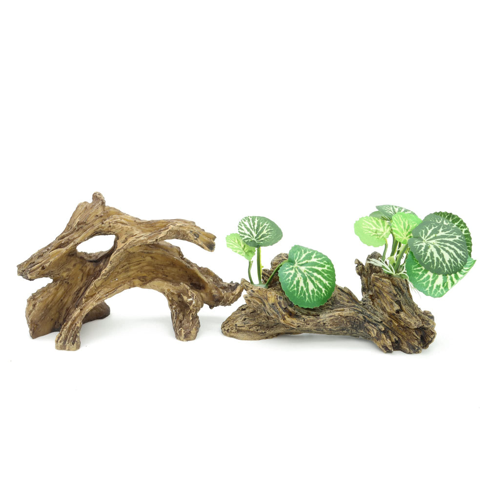 JIHAQUA plastic plant branch aquarium decor blends with tank themes.