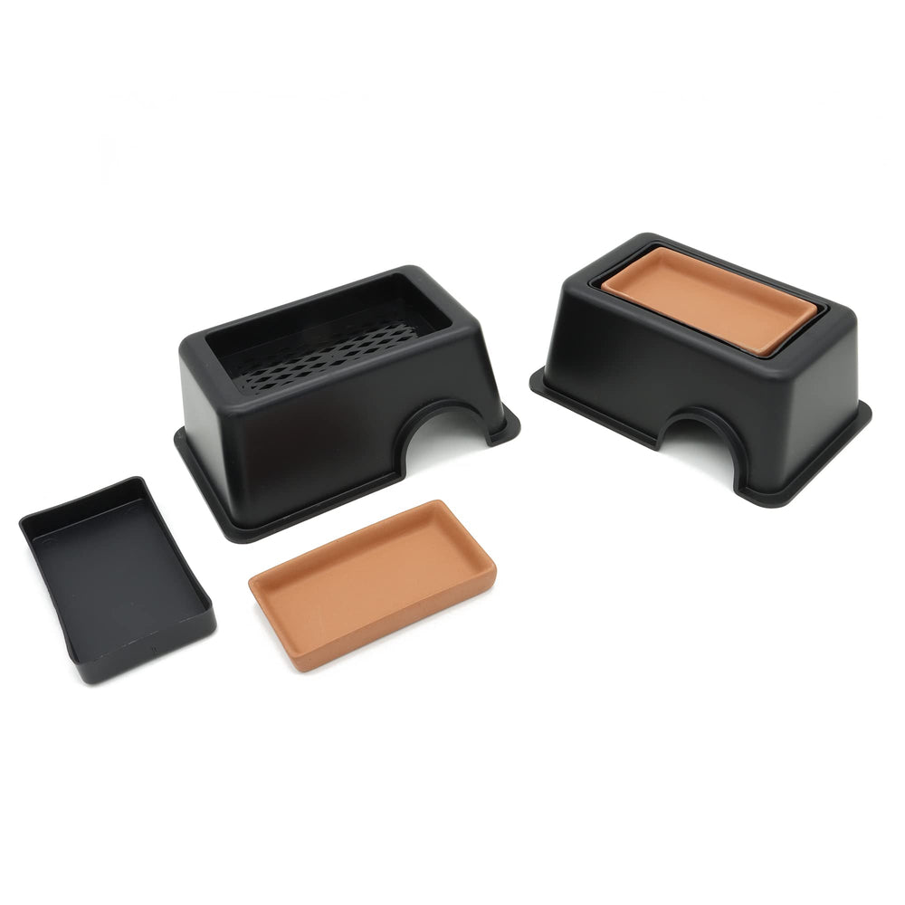 JIHAQUA reptile hide box water tank removable for easy refilling