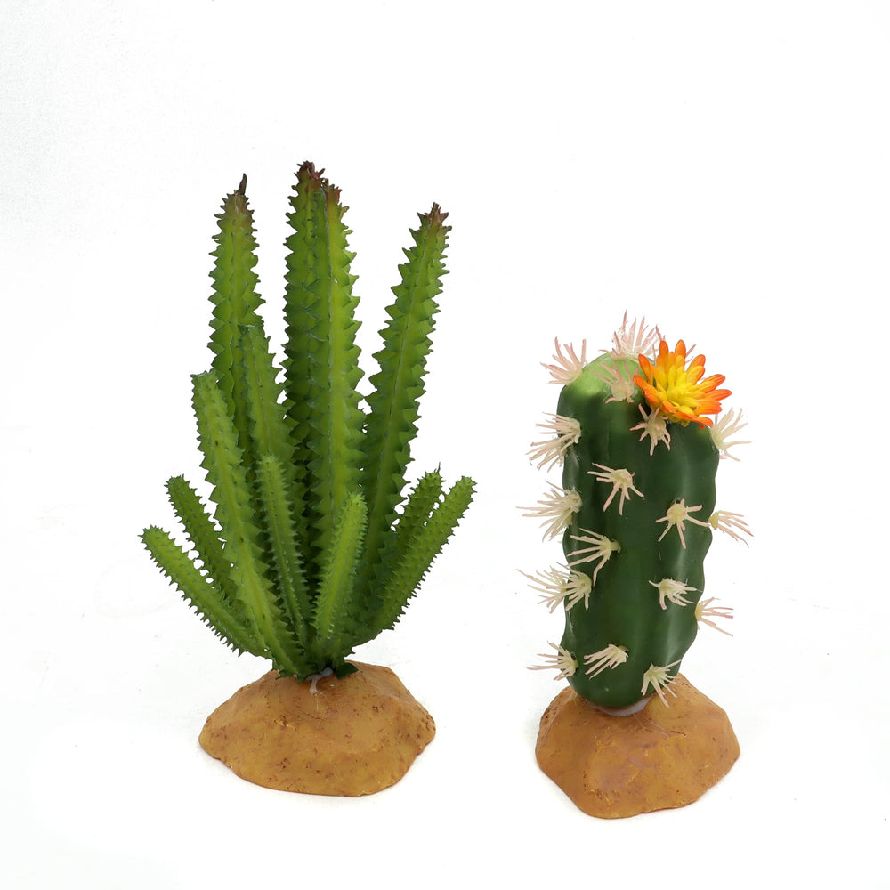 Jihaqua Reptile Plants Set2 Green-Hues-Closeup: subtle flocking texture enhances realism