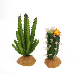 Jihaqua Reptile Plants Set2 Green-Hues-Closeup: subtle flocking texture enhances realism