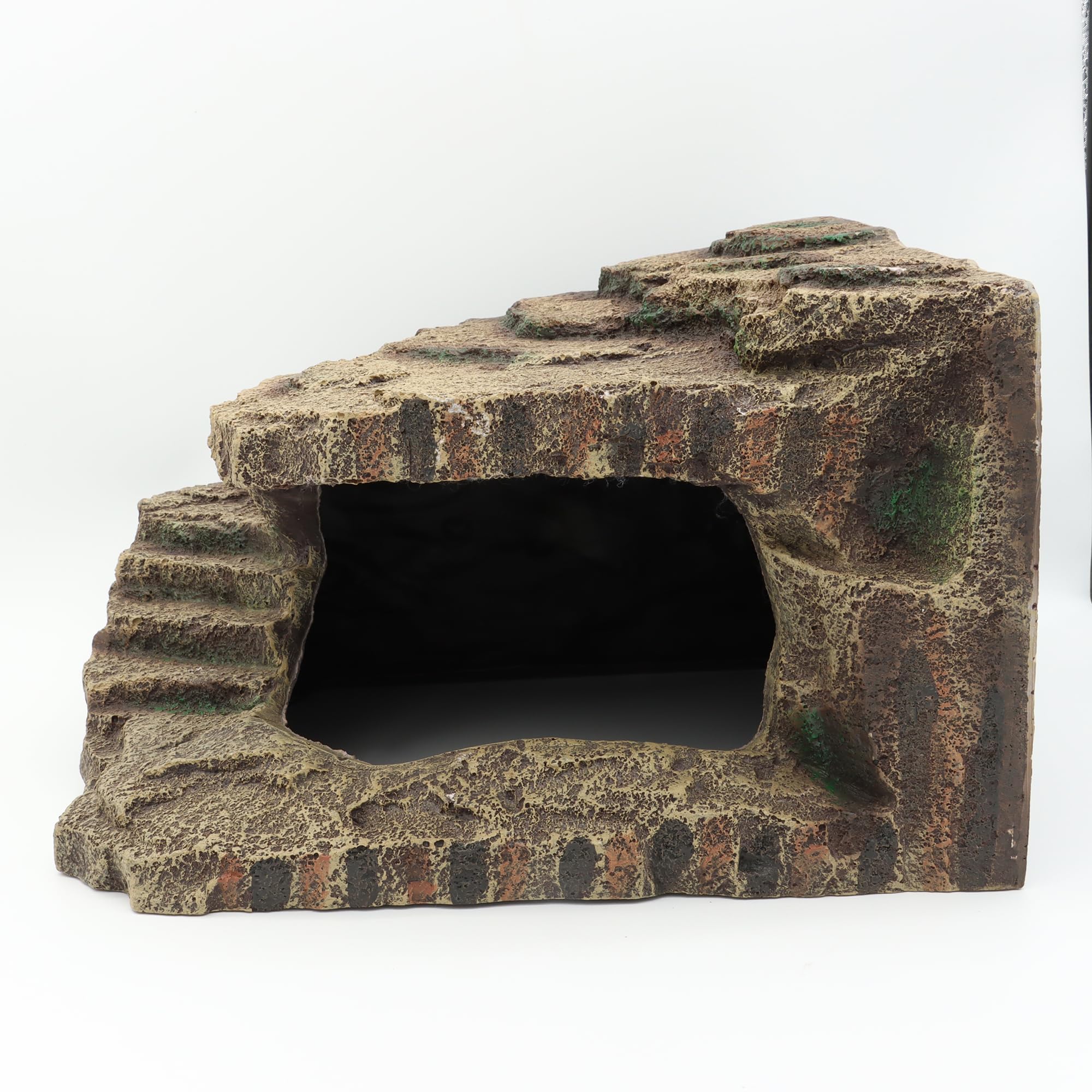 JIHAQUA resin reptile hideout cave-hamster image showcases versatile shelter in tanks.
