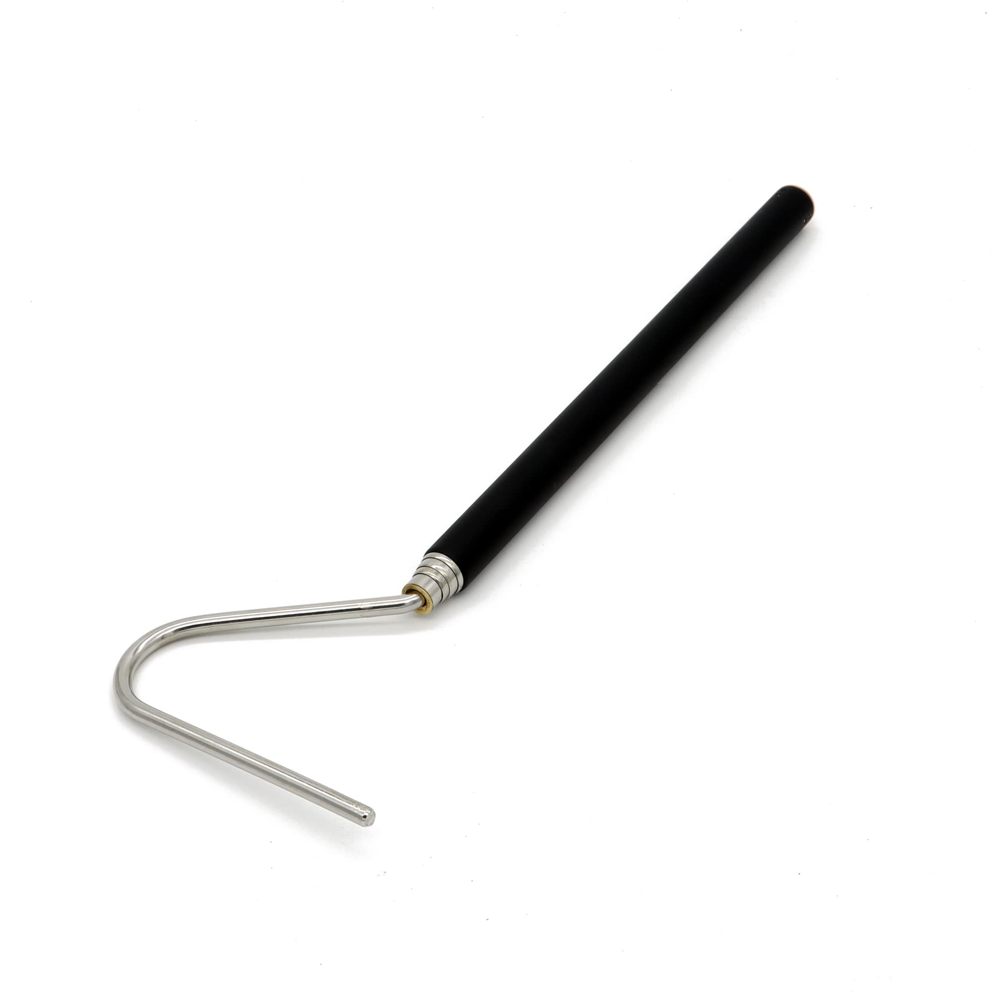 JIHAQUA stainless steel extensible snake hook extended to 26 inches for safe reptile handling.