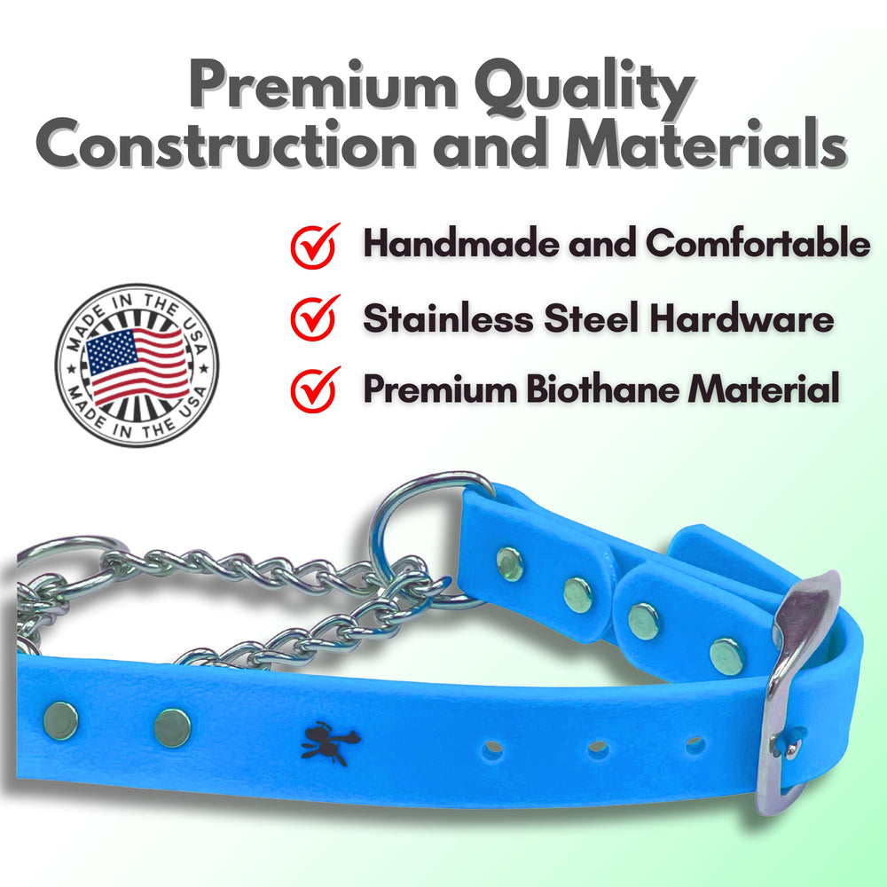 Jim Hodges Dog Training stainless steel hardware closeup underlines rust resistance