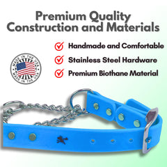 Jim Hodges Dog Training stainless steel hardware closeup underlines rust resistance