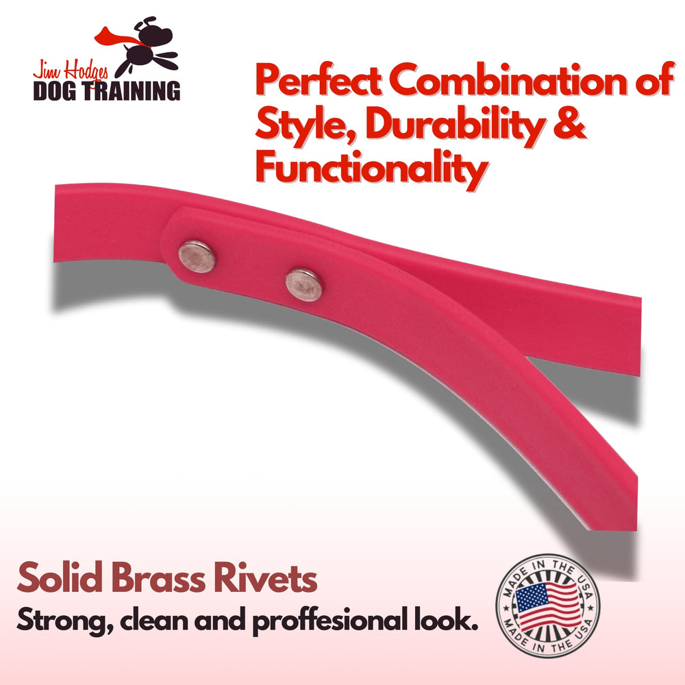 Jim Hodges Gummy Dog Leash closeup shows premium, durable Biothane