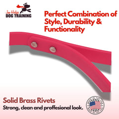 Jim Hodges Gummy Dog Leash closeup shows premium, durable Biothane
