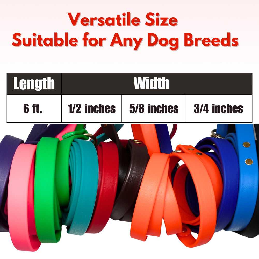 Jim Hodges Gummy Dog Leash in training use demonstrates comfortable grip and control