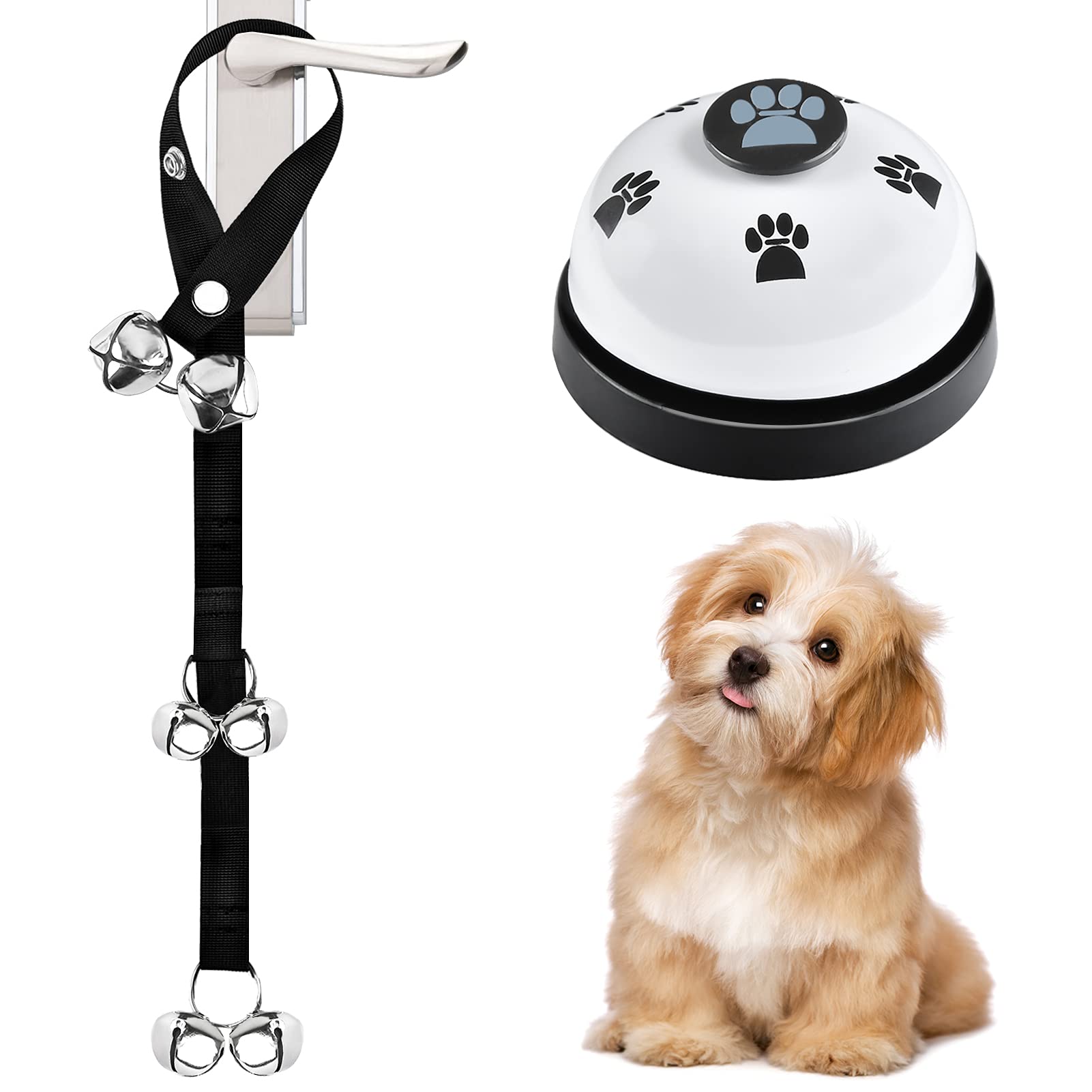 JIMEJV dog doorbell paw-button close-up for quick pet training