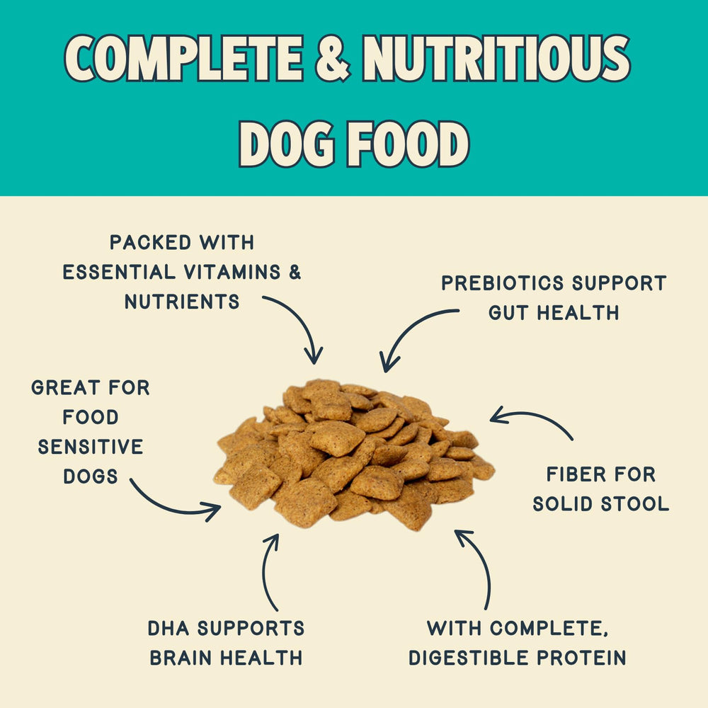 Jiminy's Cravin' Cricket dry dog food made-in-USA seal promotes responsible sourcing.