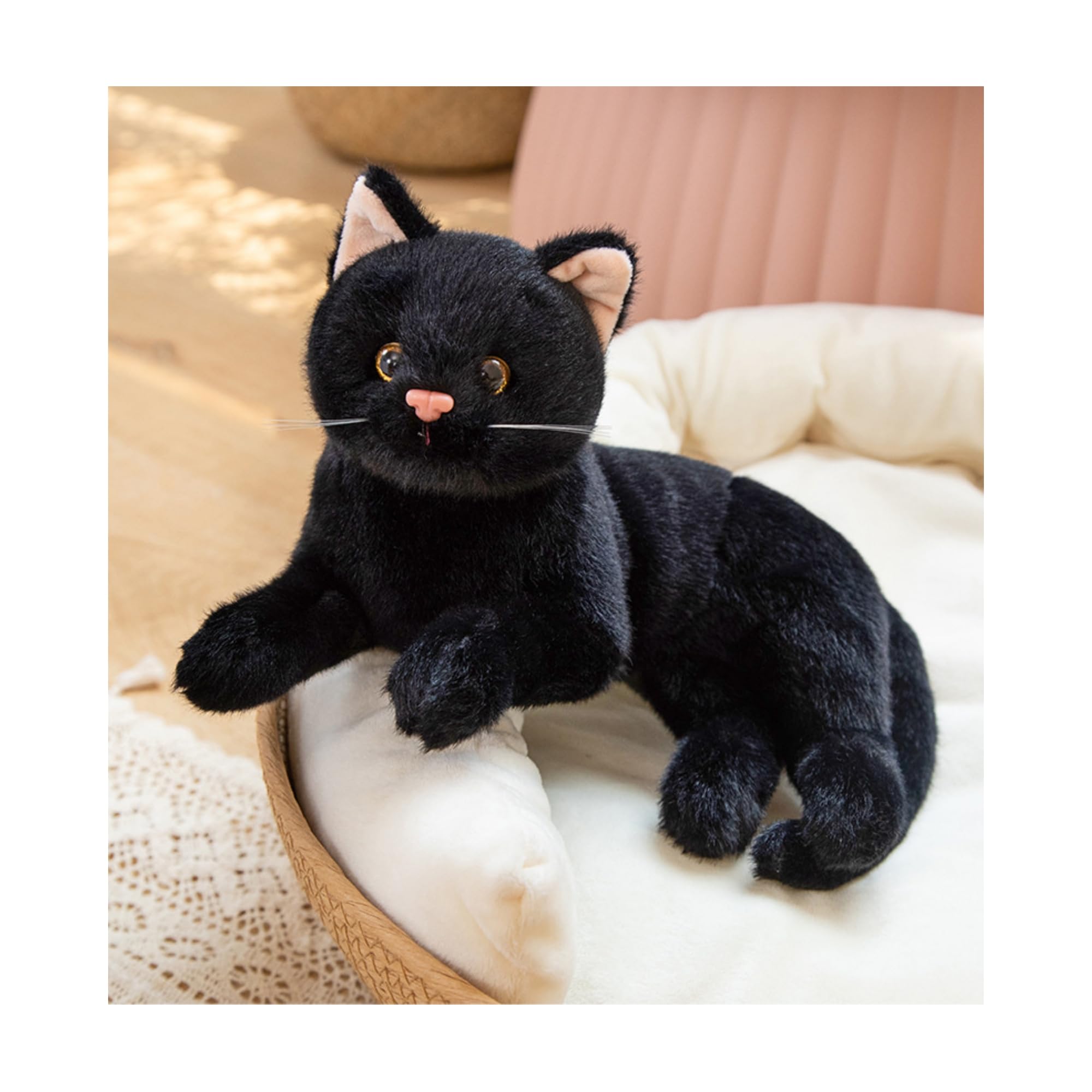 JINGHUIYAOXI soft plush fur cat highlights durable comfort during daily hugs.