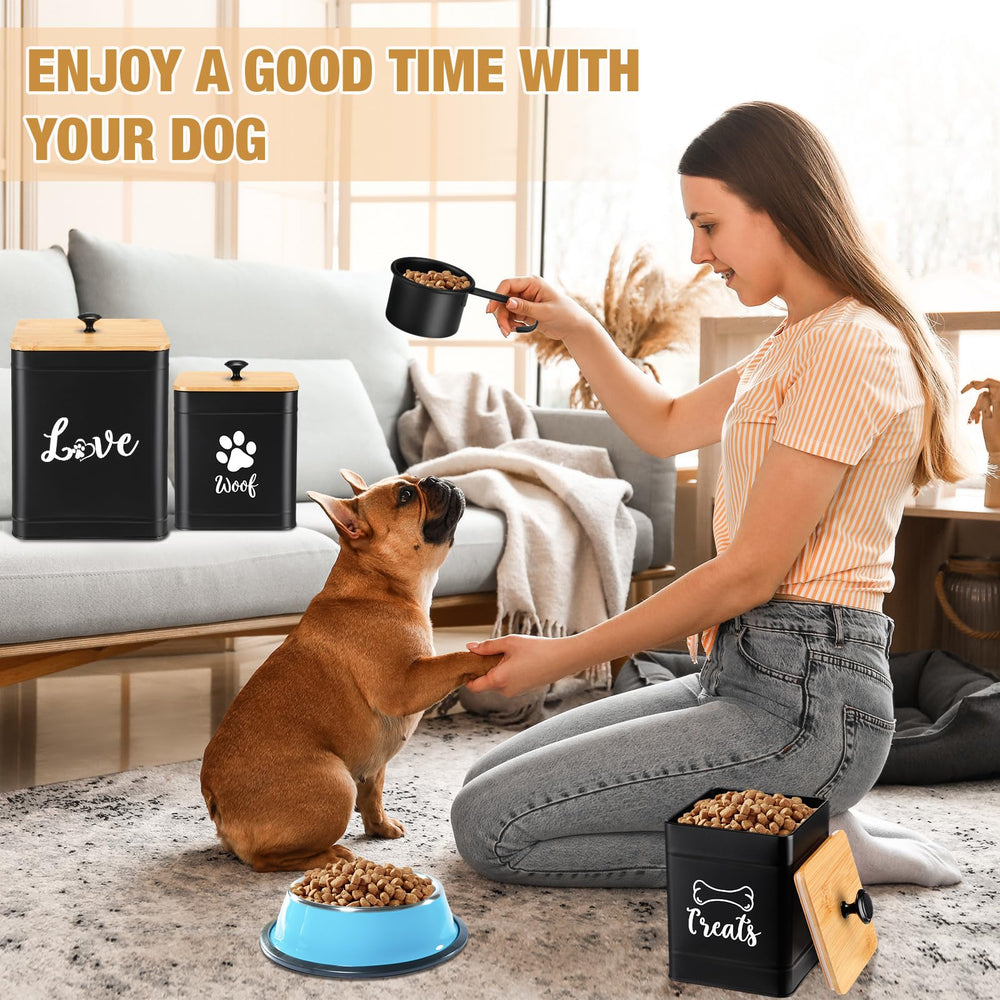 Jingmore large dog treat jar with airtight lid for bulk treats