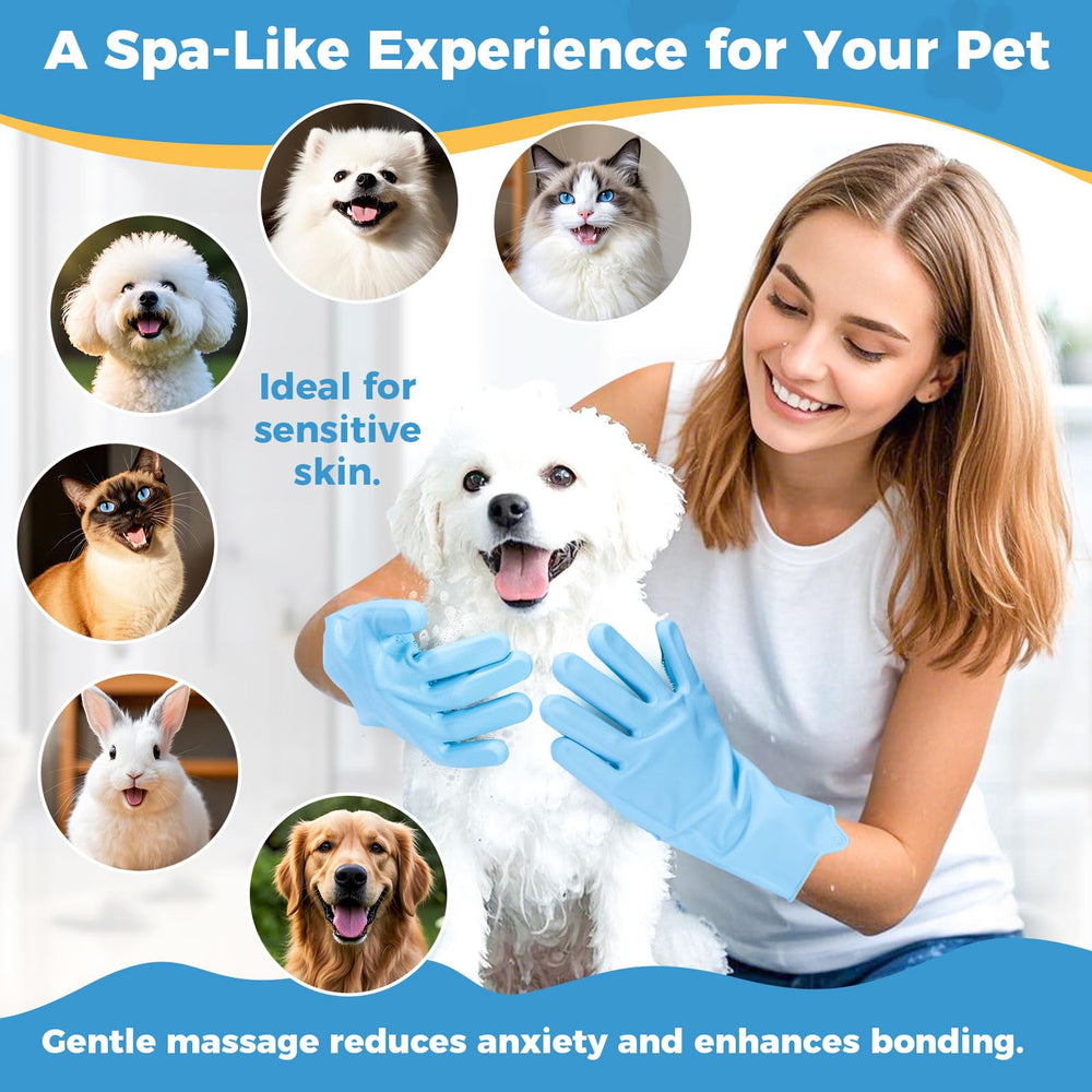 JINHUIYUAN heat-resistant dog bath gloves endure hot water during grooming