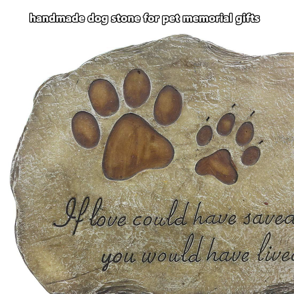 Jinhuoba paw prints stone garden marker cat paw, durable tribute for yard or patio.