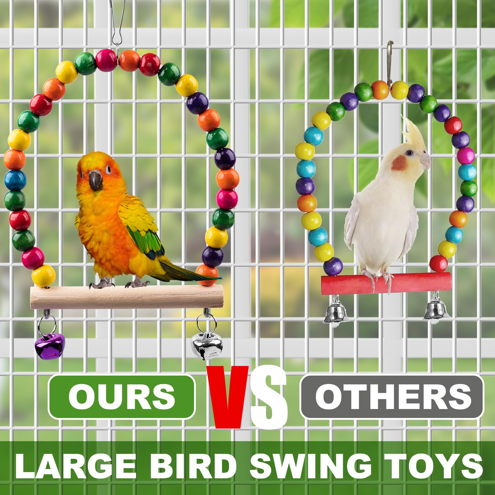 JINJINANV bird-ladder-swing-parakeet demonstrates engaging climbing and exploration.