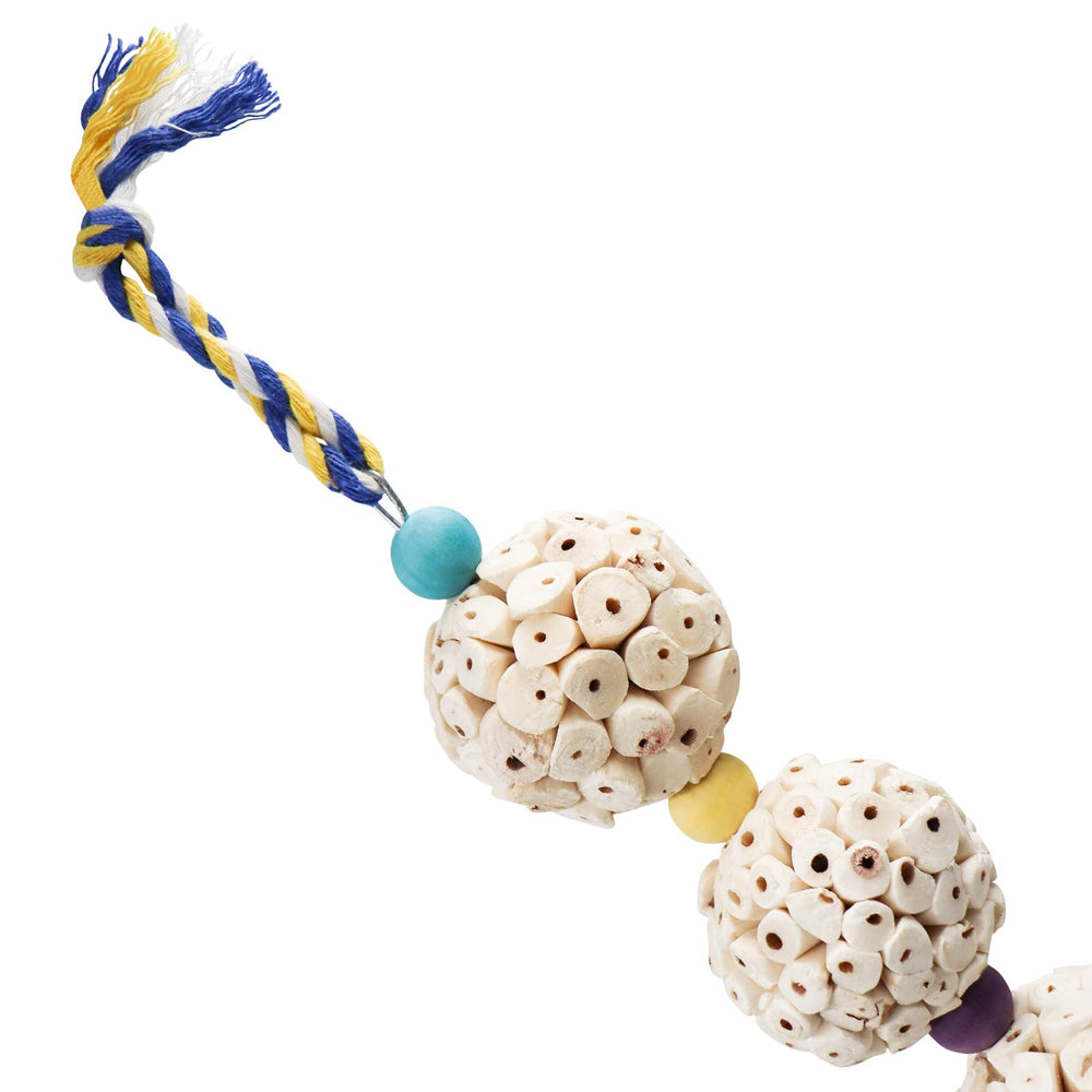 Jinkoozz Bird Chewing Toy: Compact diameter 2.36 inches fits in many cages.