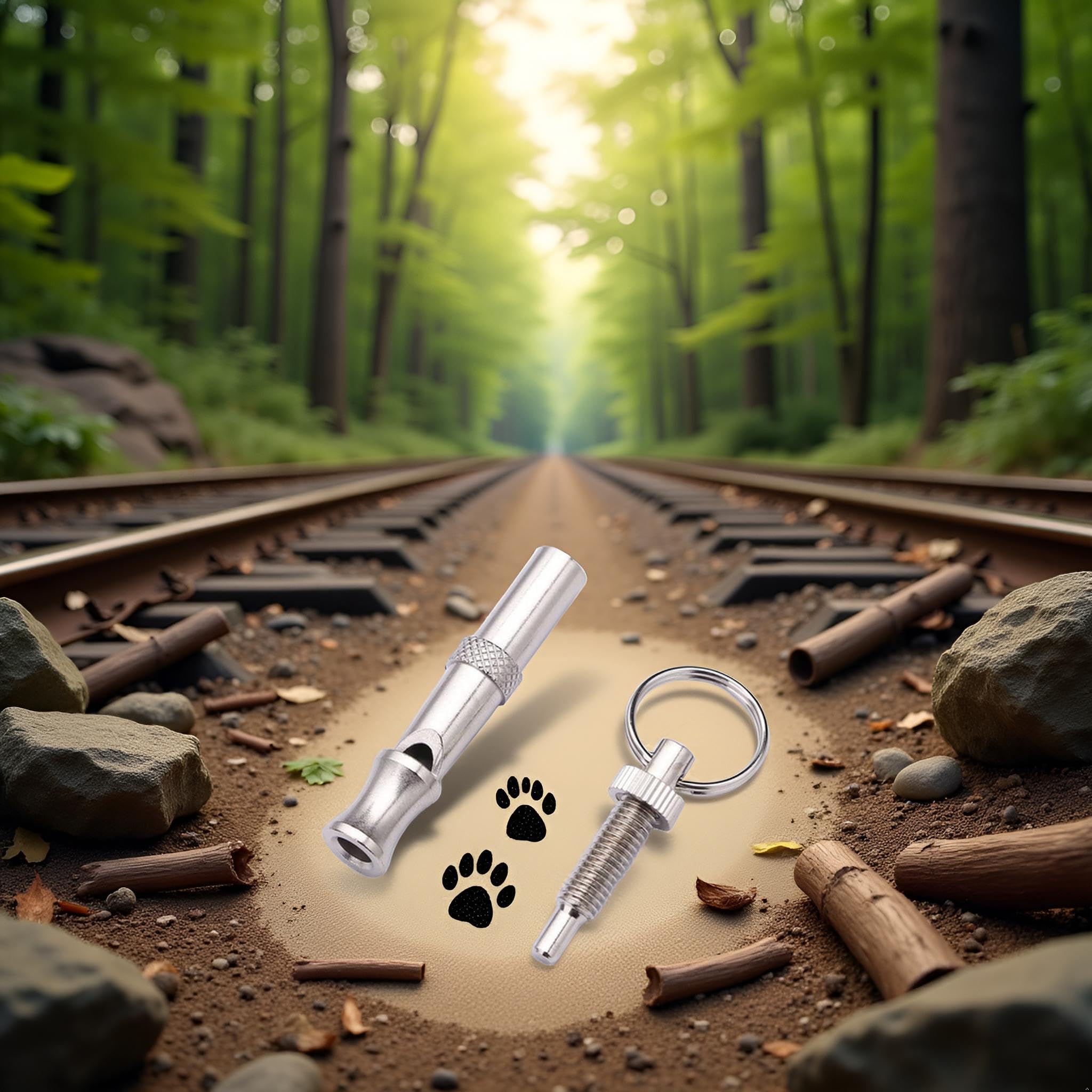 Jinshining compact lightweight dog whistle on a keyring demonstrates easy portability