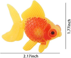 Jinshining fake fish gold orange in motion enhances aquarium realism.