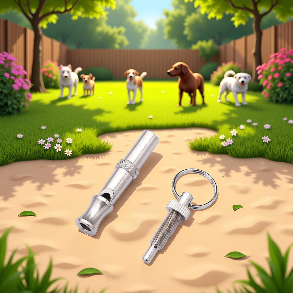 Jinshining high-frequency dog whistle in use captures ultrasonic cues for dog attention