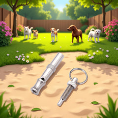 Jinshining high-frequency dog whistle in use captures ultrasonic cues for dog attention