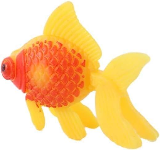 Jinshining lifelike gold-orange fish cluster adds color focal point.