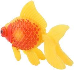 Jinshining lifelike gold-orange fish cluster adds color focal point.