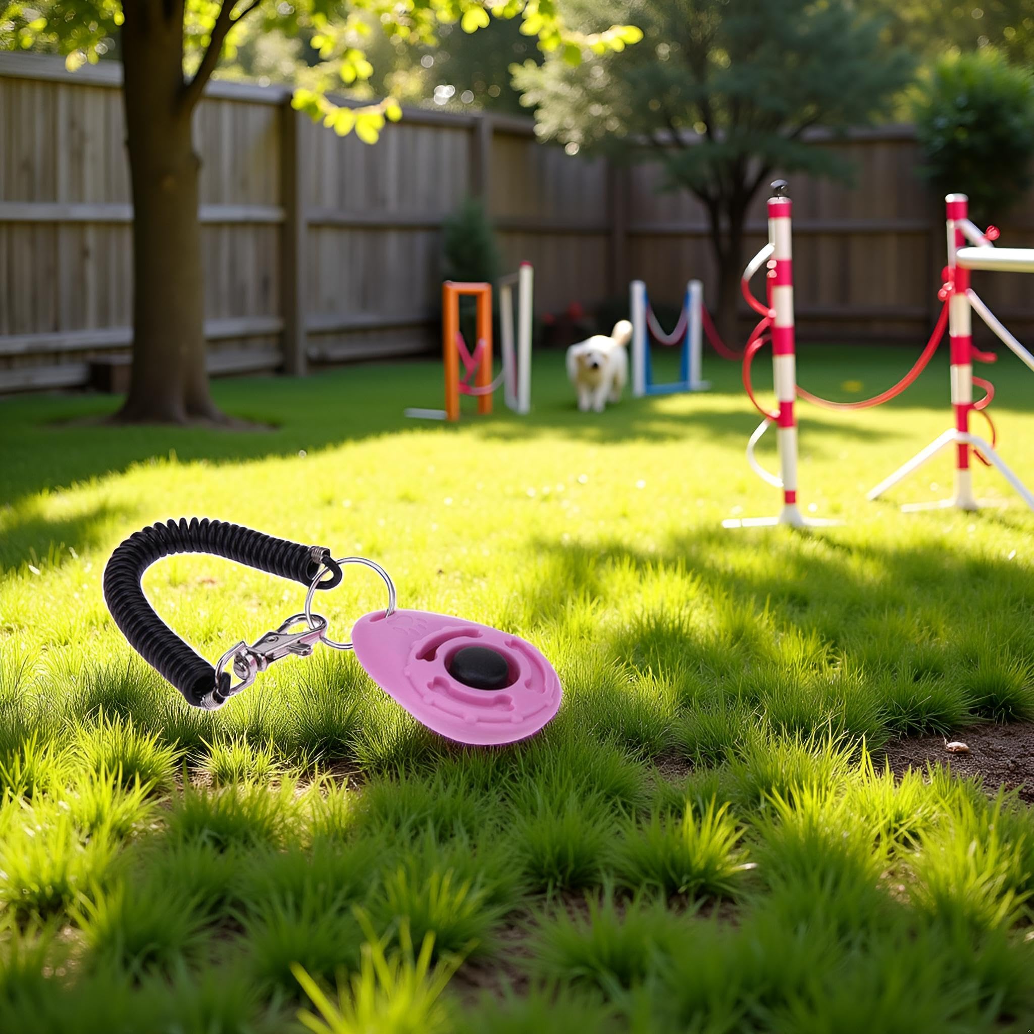 Jinshining pink clicker ergonomic hold provides comfortable grip during training